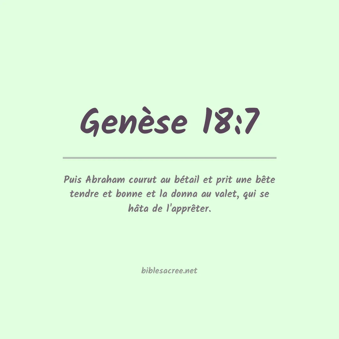 Genèse - 18:7