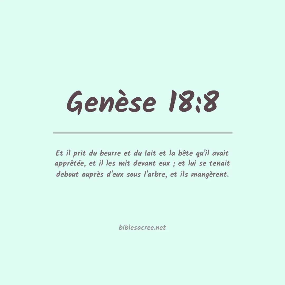 Genèse - 18:8