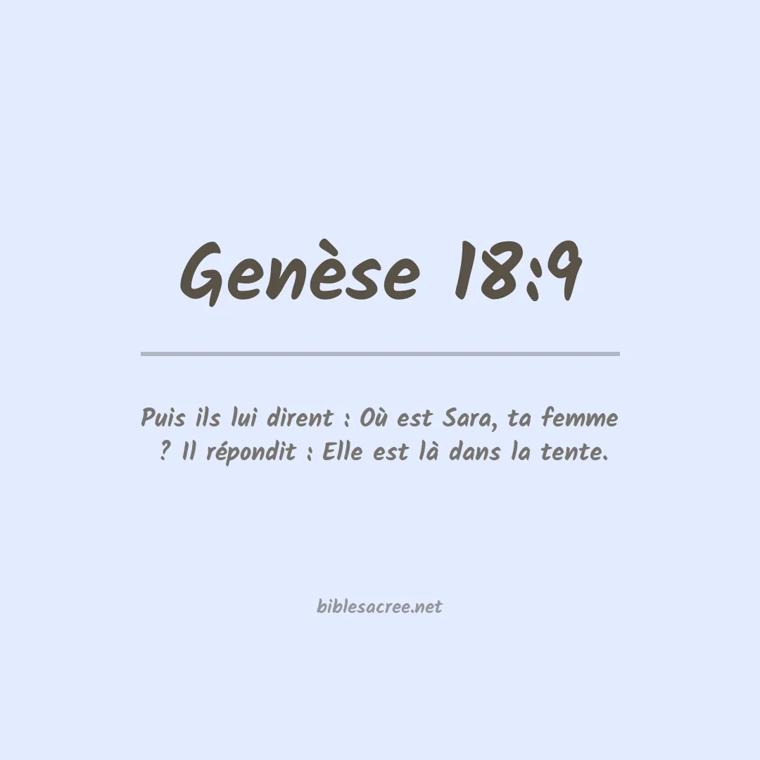 Genèse - 18:9