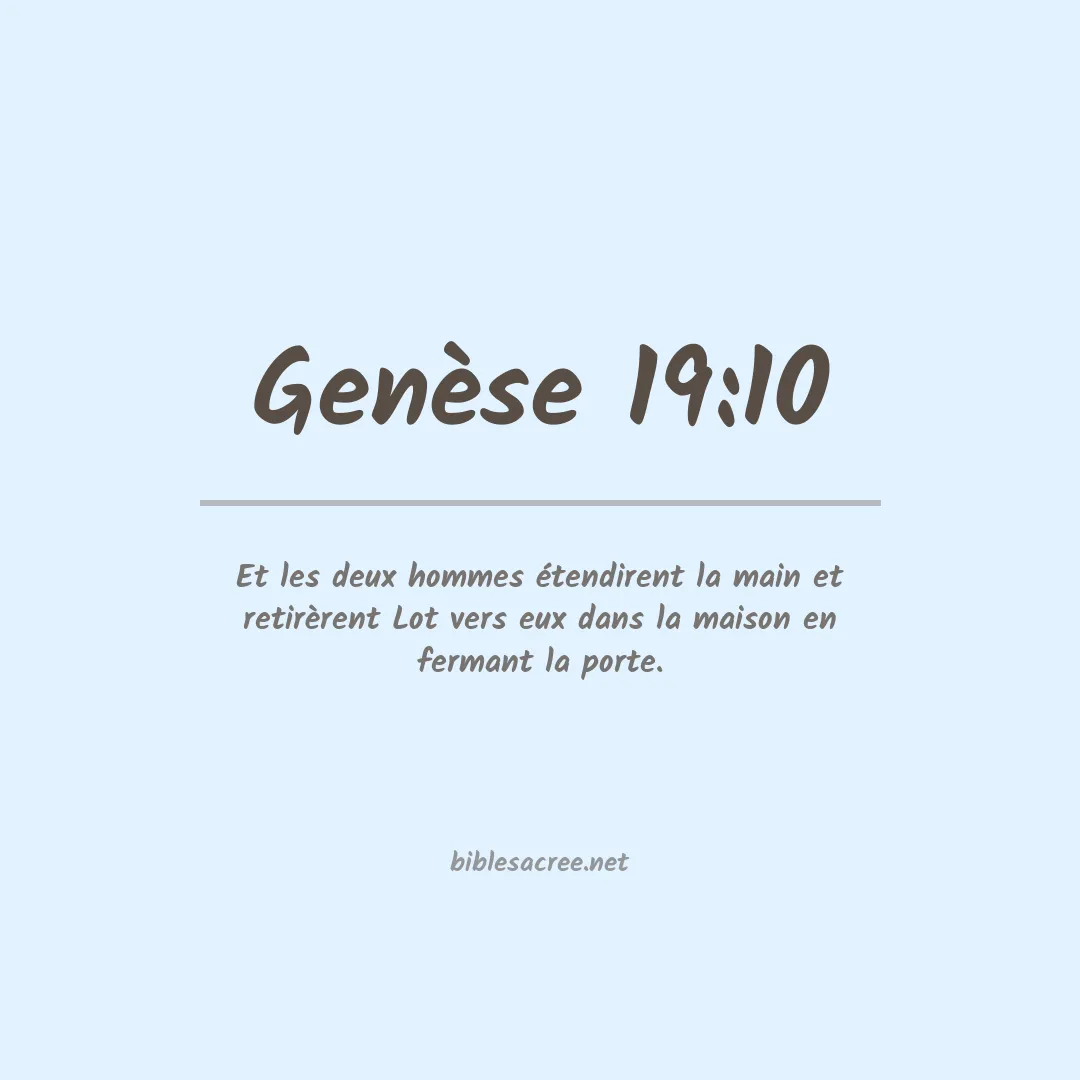 Genèse - 19:10