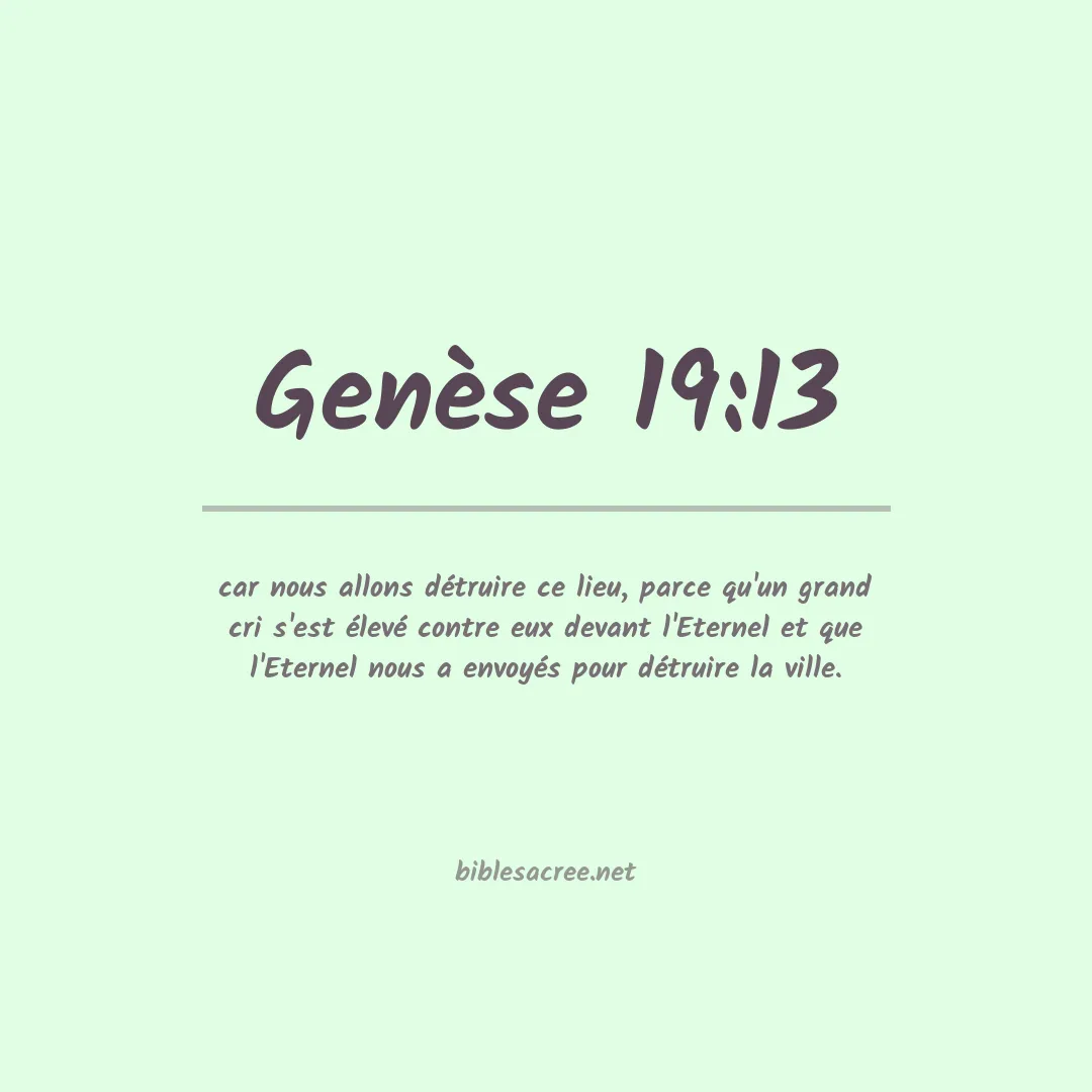 Genèse - 19:13