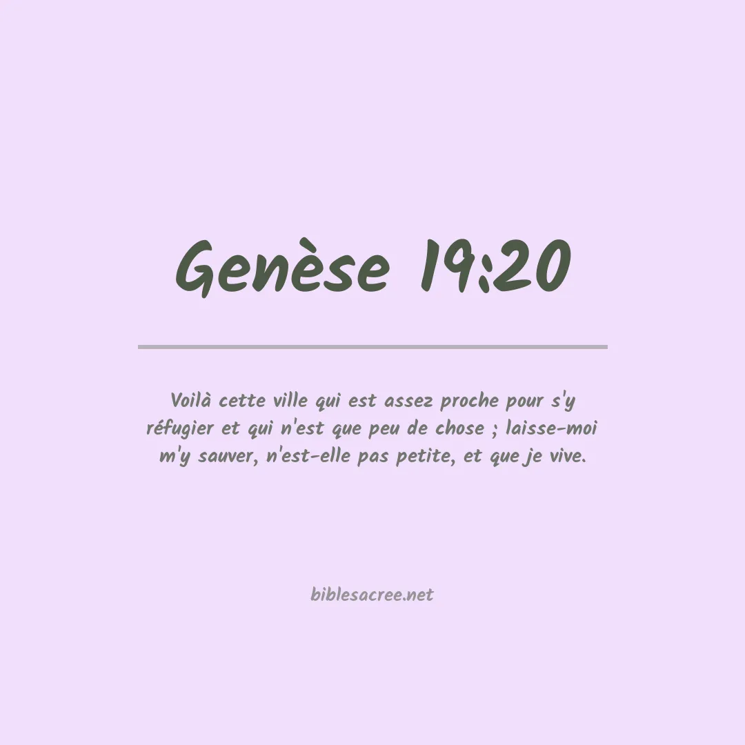 Genèse - 19:20