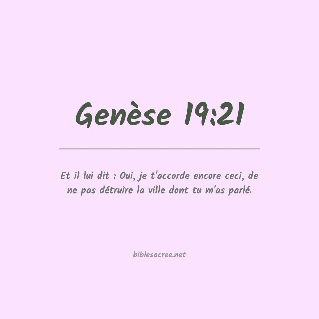 Genèse - 19:21