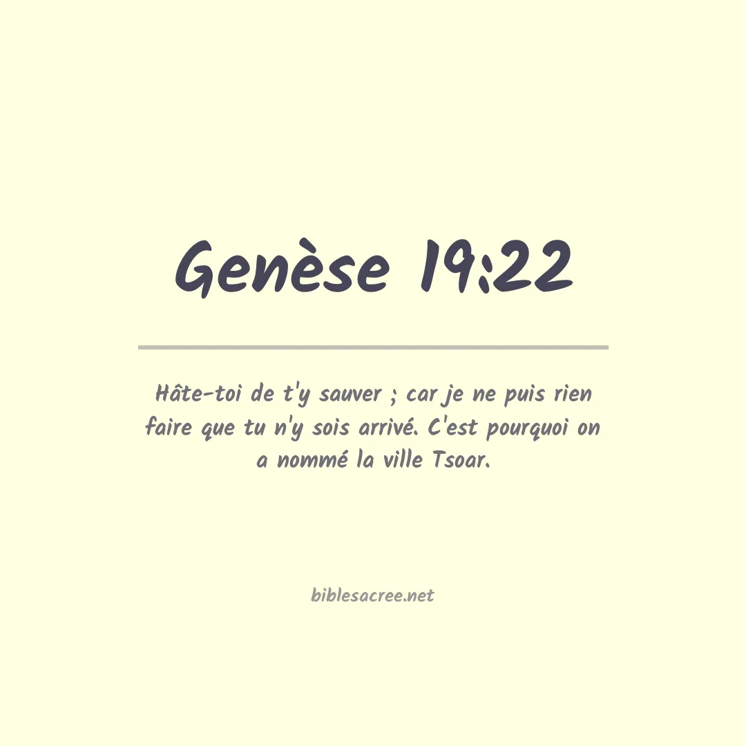 Genèse - 19:22