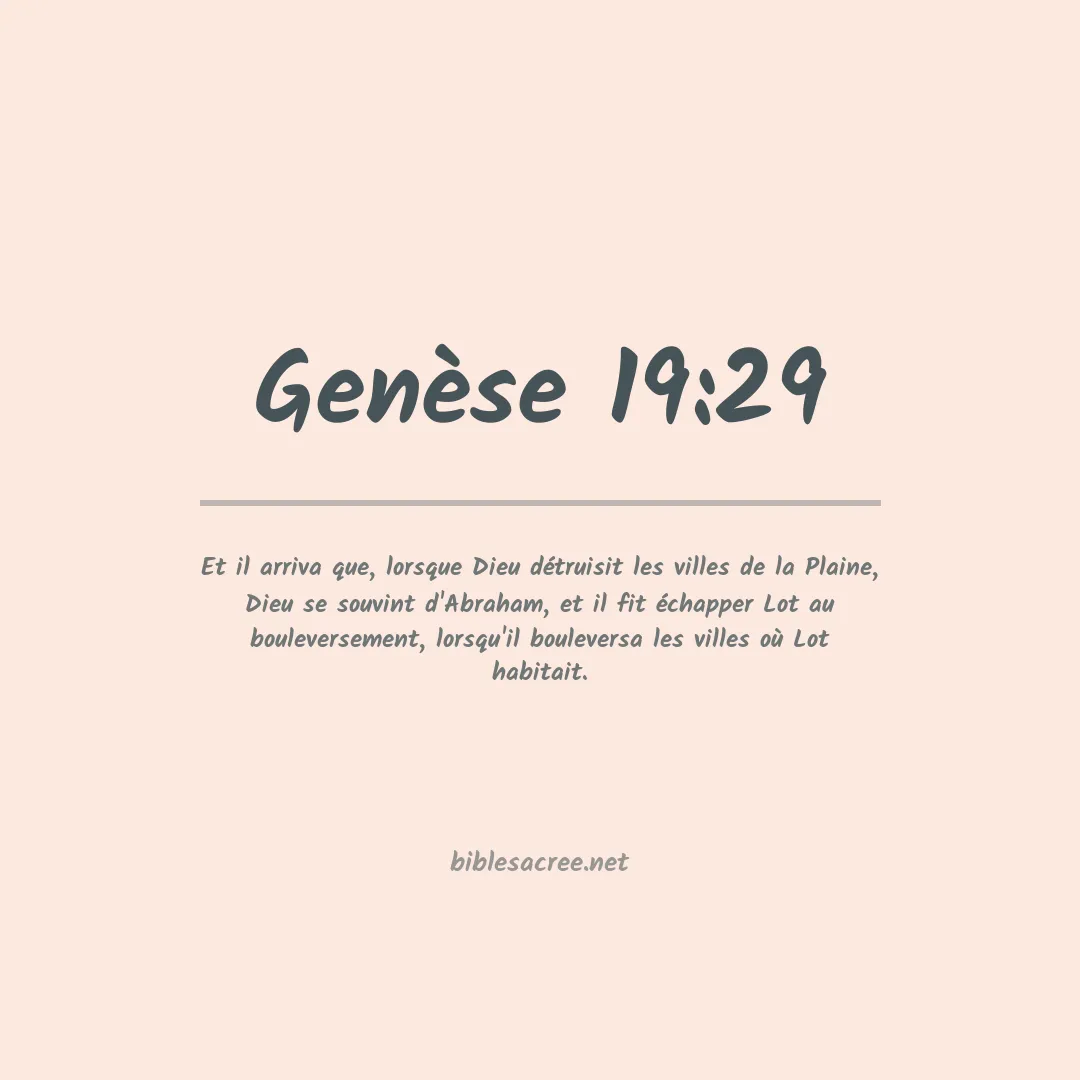 Genèse - 19:29