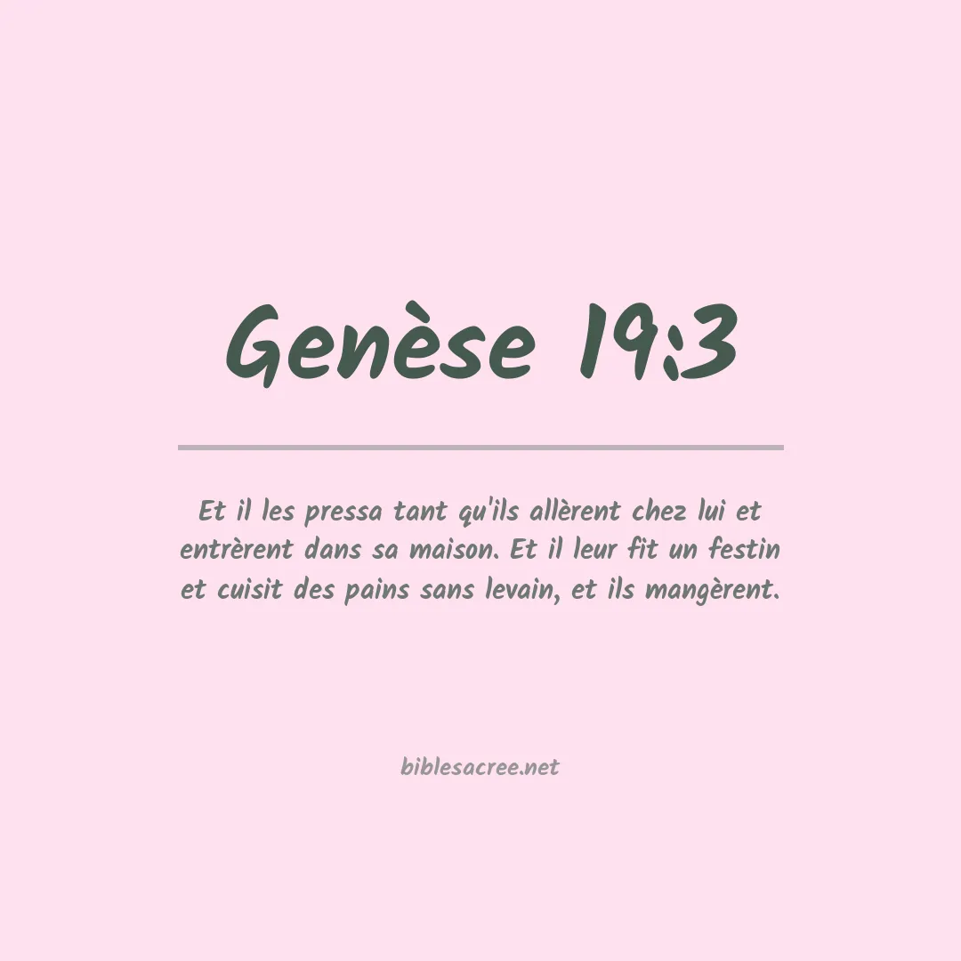 Genèse - 19:3