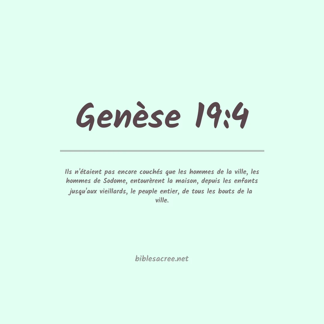 Genèse - 19:4