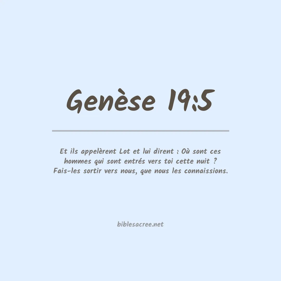 Genèse - 19:5