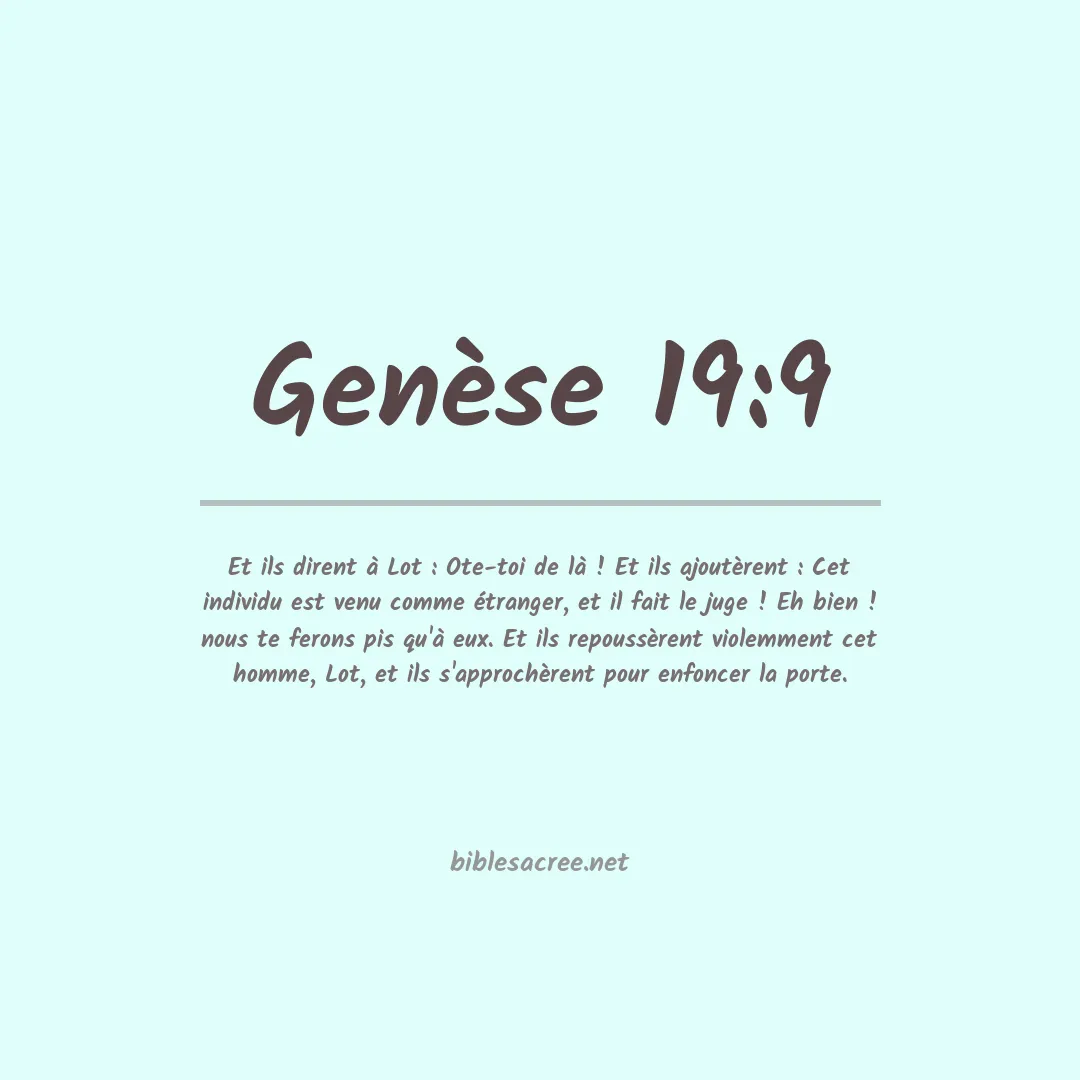 Genèse - 19:9