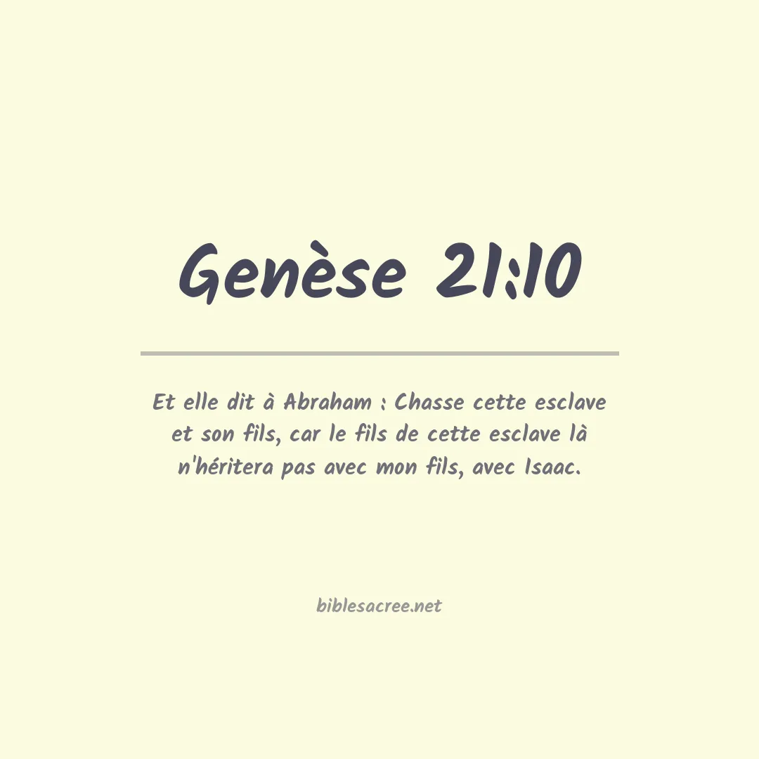 Genèse - 21:10