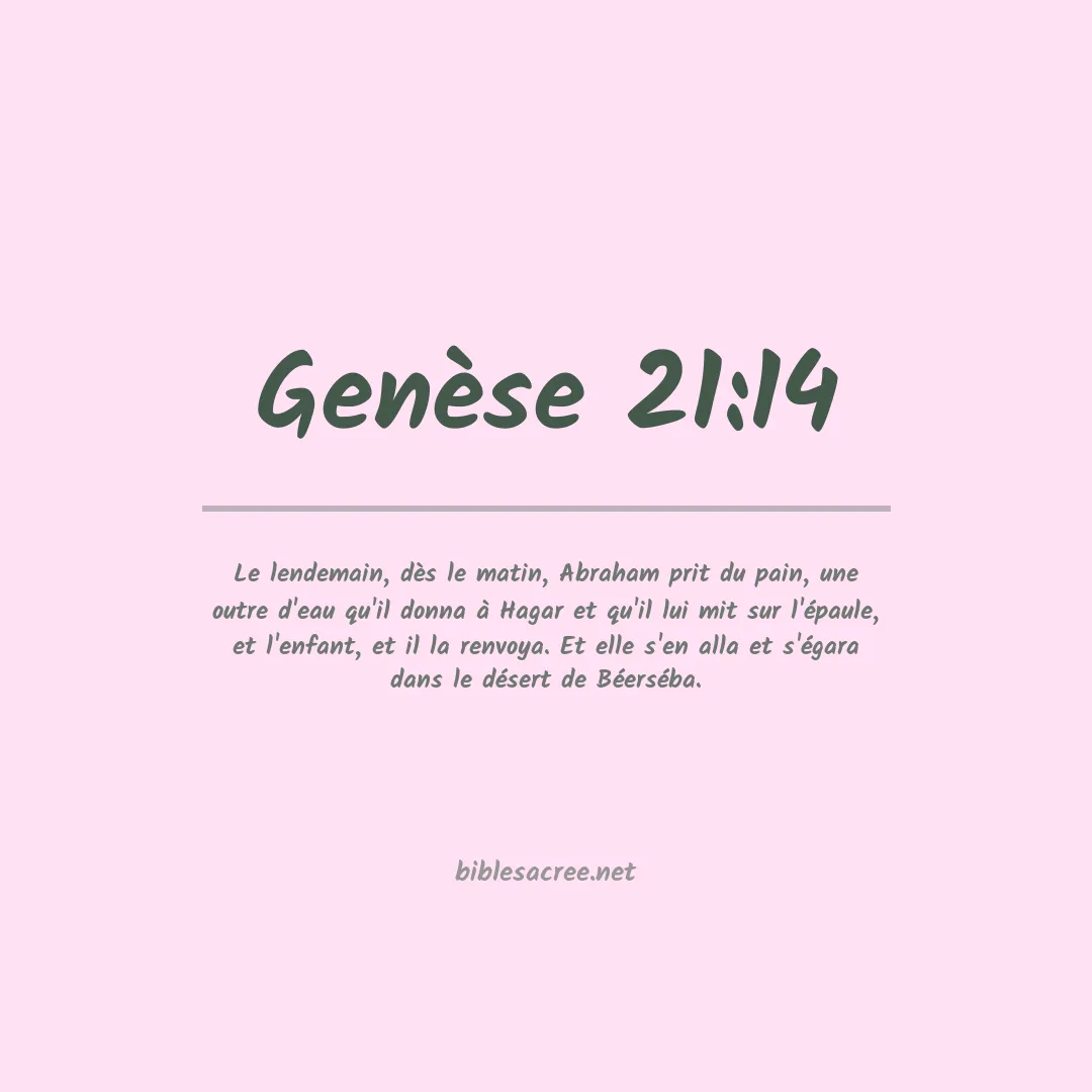 Genèse - 21:14