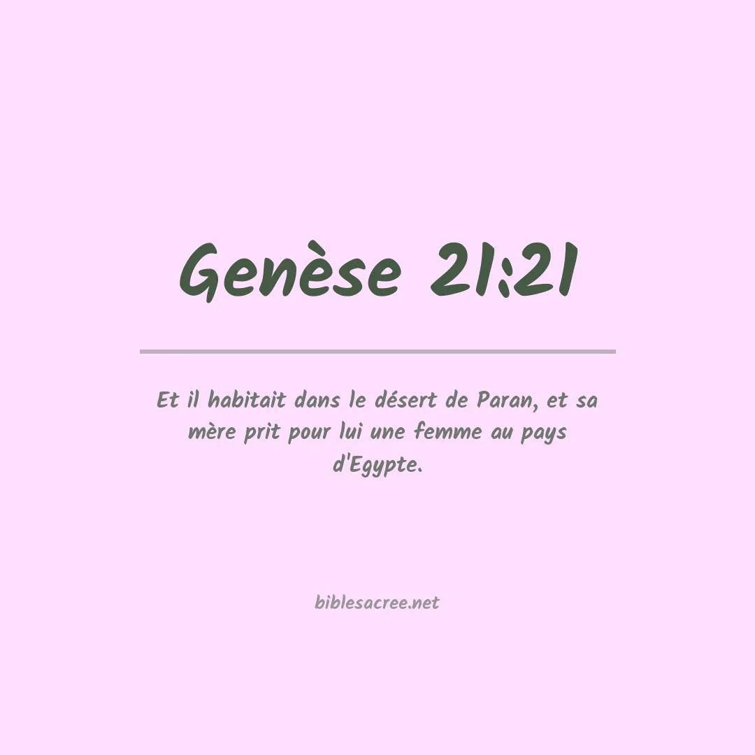 Genèse - 21:21