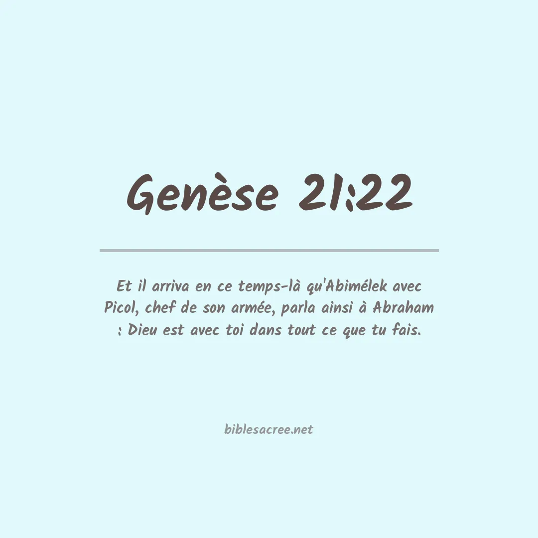 Genèse - 21:22