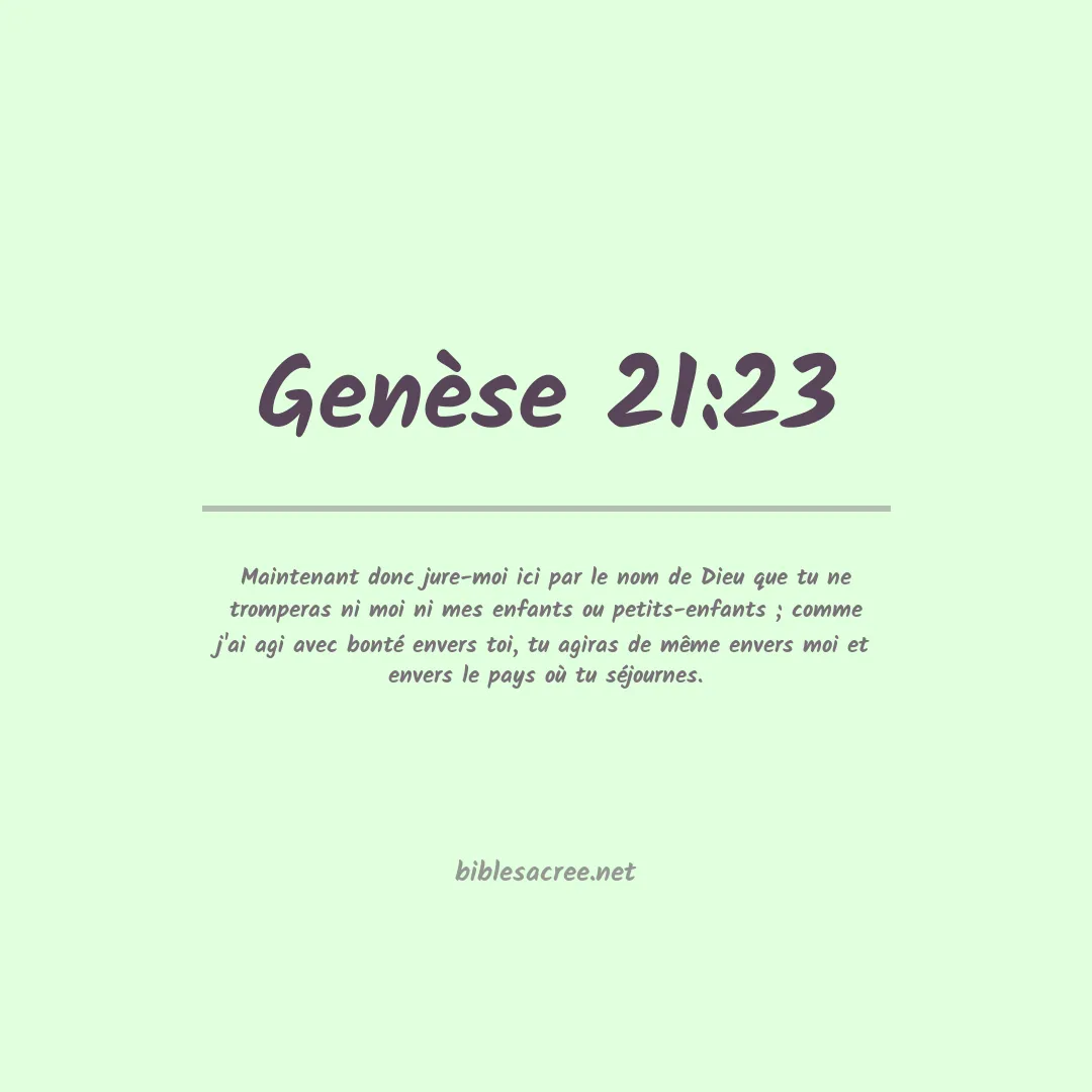 Genèse - 21:23