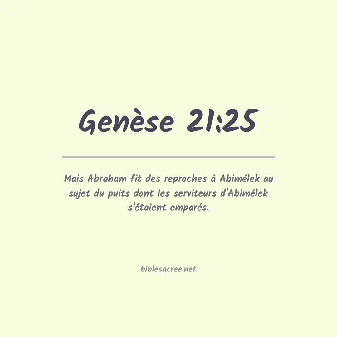 Genèse - 21:25