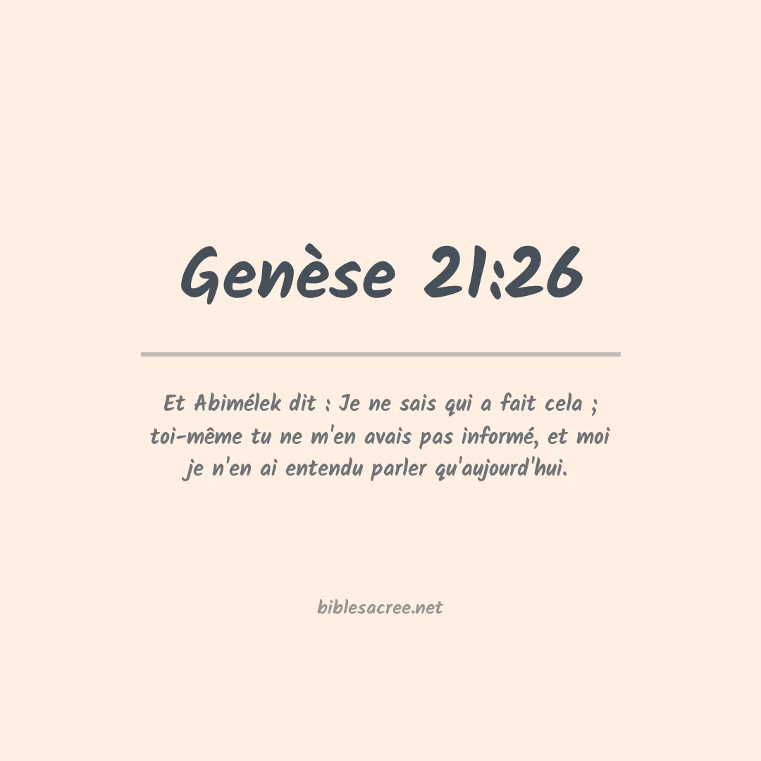Genèse - 21:26