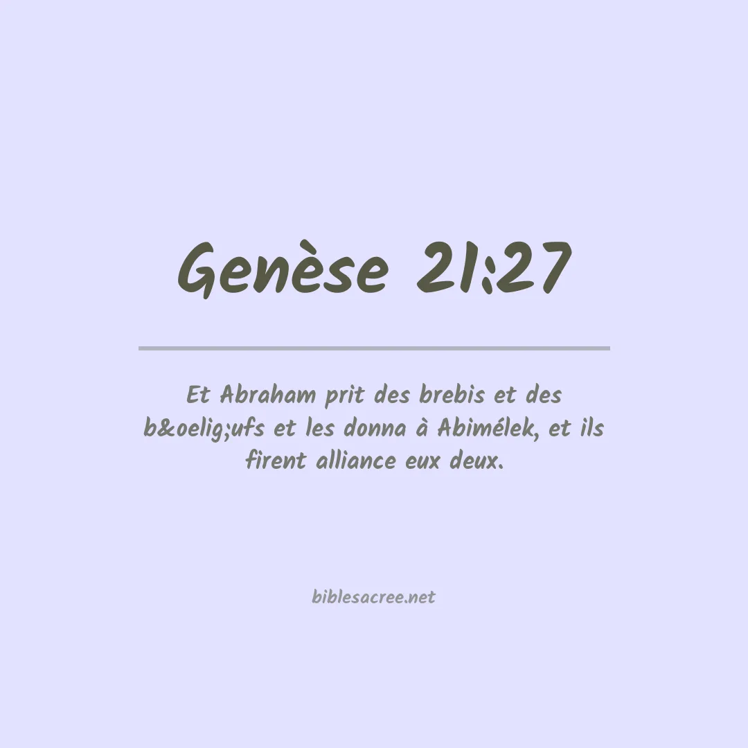 Genèse - 21:27