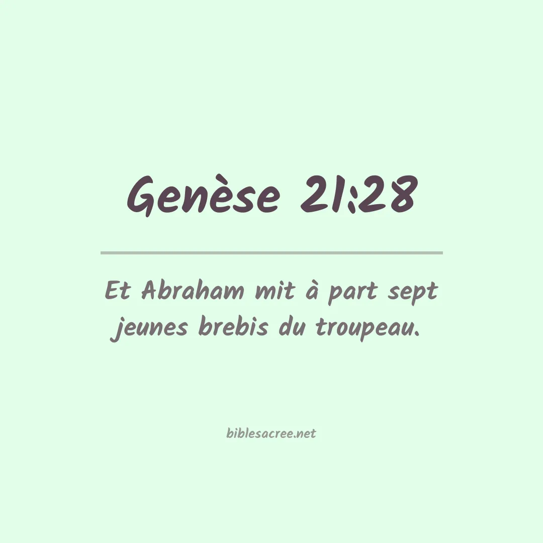 Genèse - 21:28