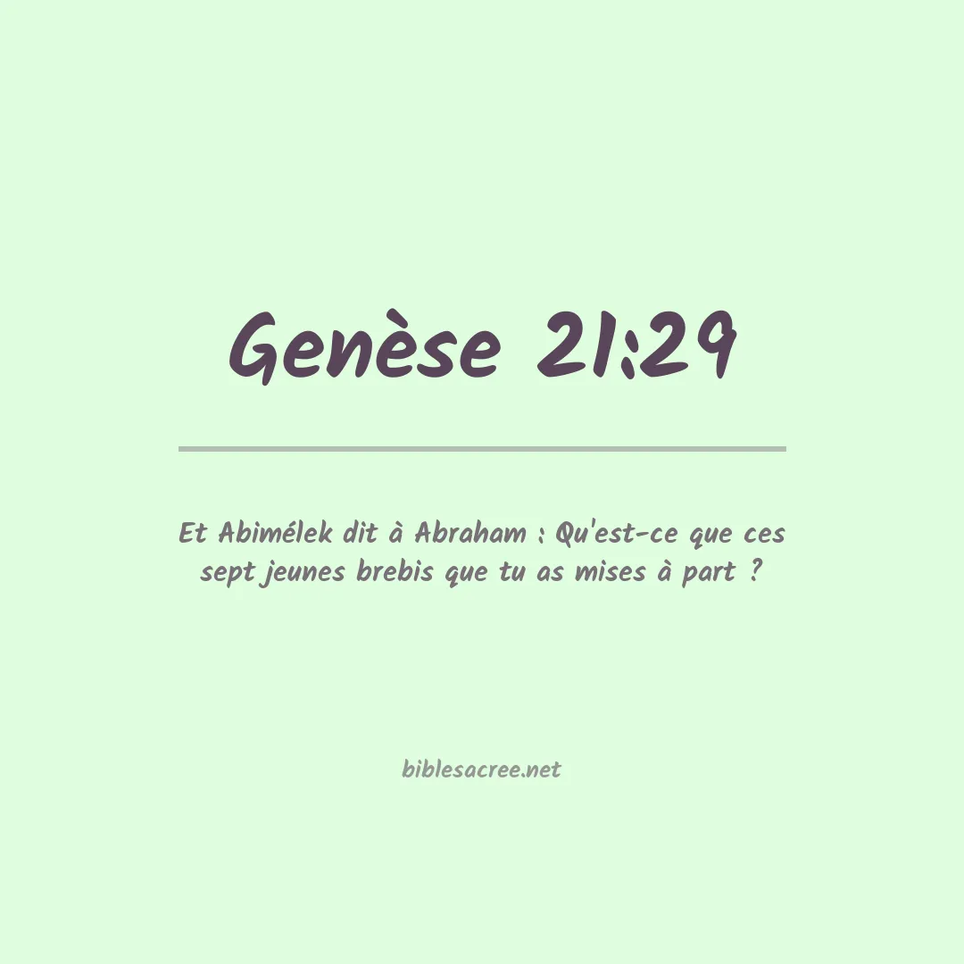 Genèse - 21:29