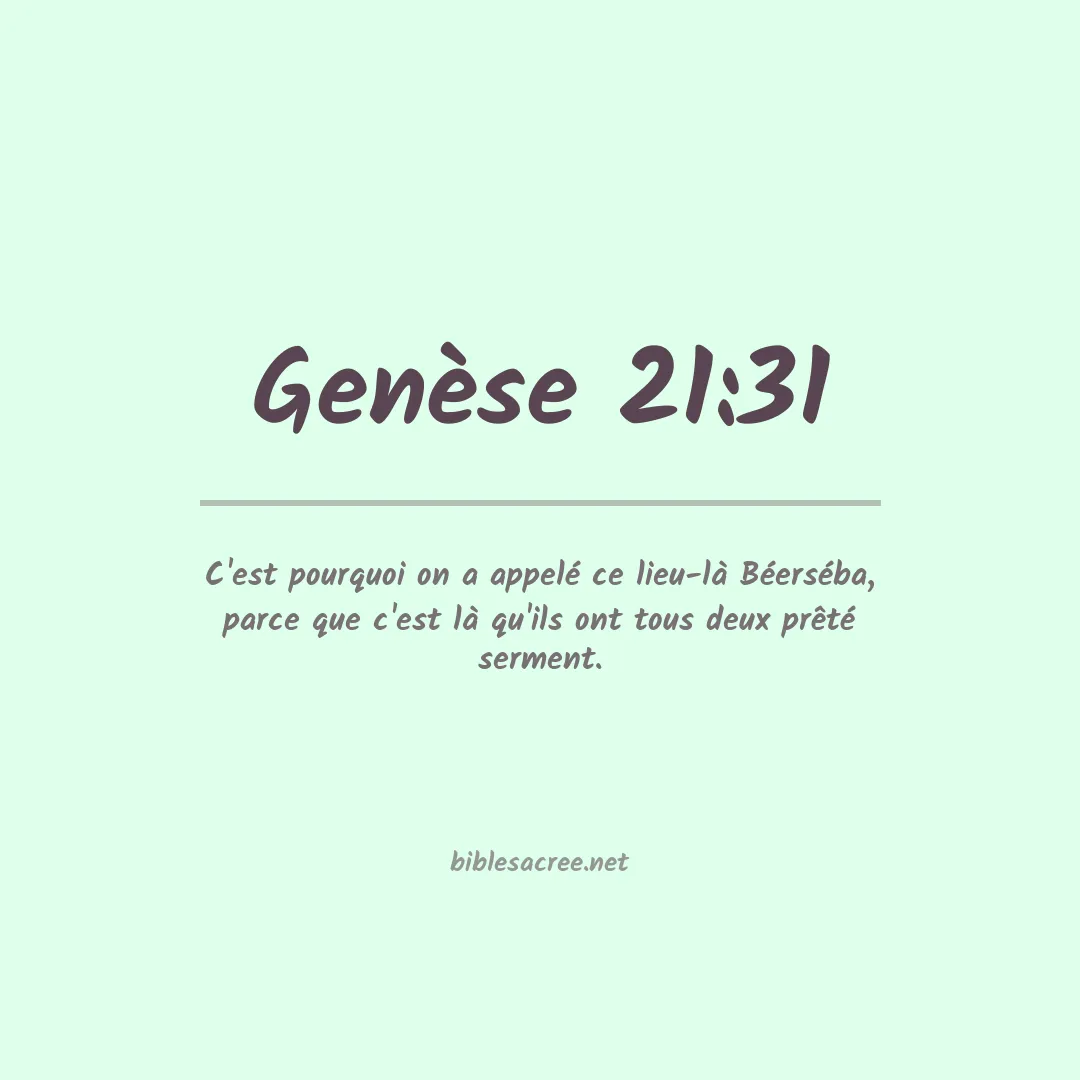 Genèse - 21:31