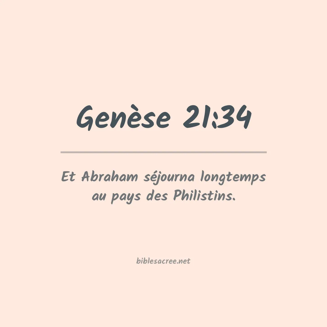 Genèse - 21:34