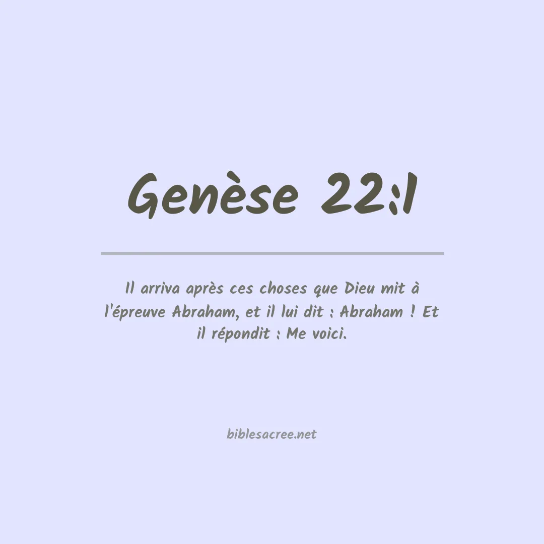 Genèse - 22:1