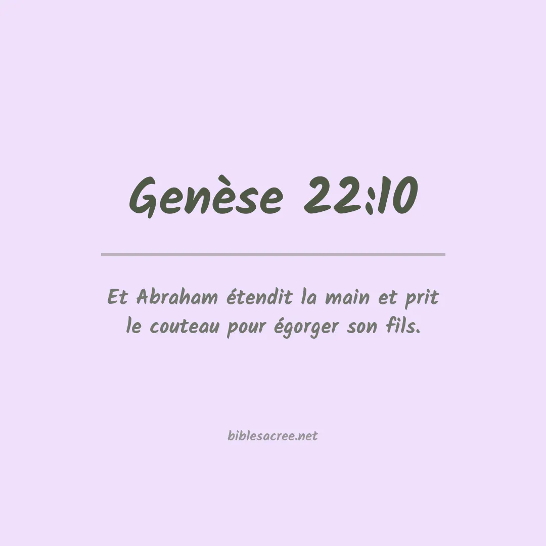 Genèse - 22:10