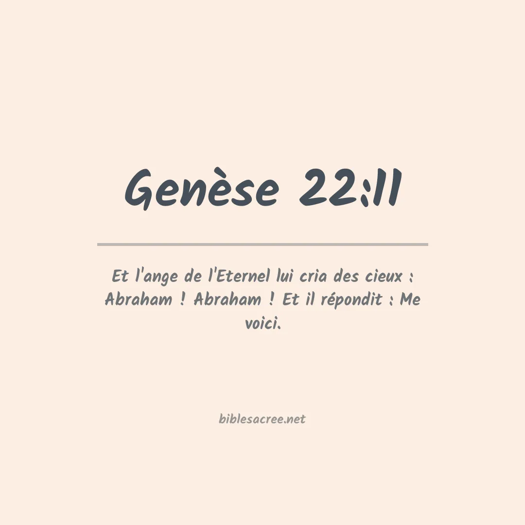 Genèse - 22:11