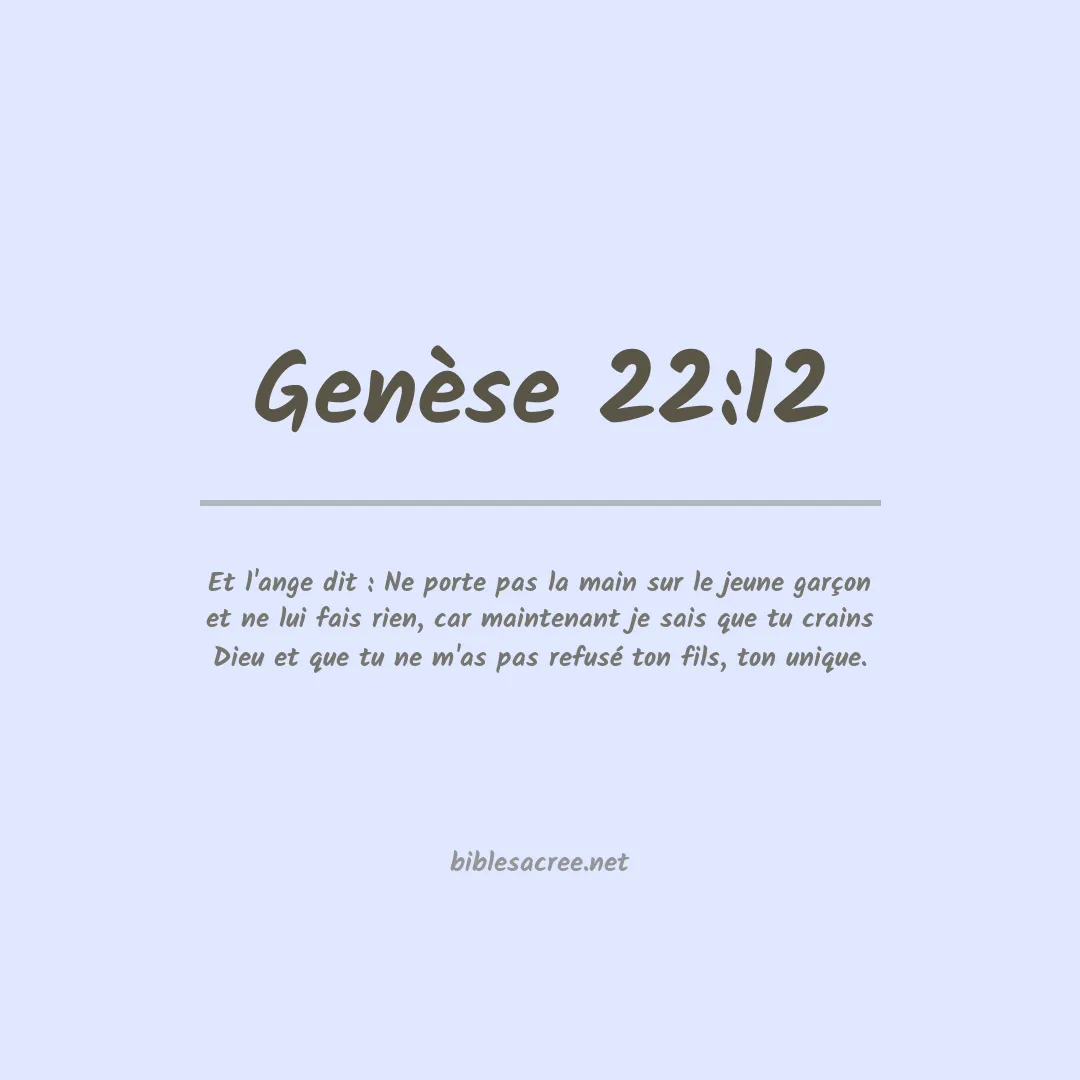 Genèse - 22:12