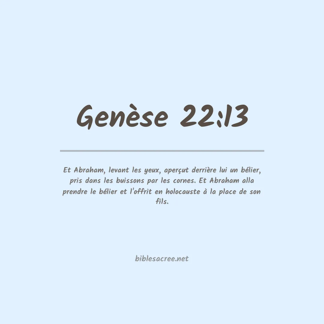 Genèse - 22:13
