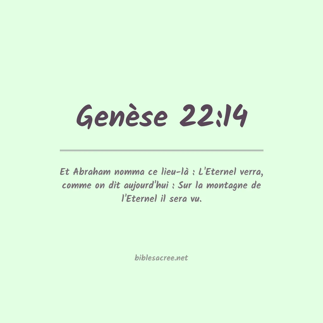 Genèse - 22:14