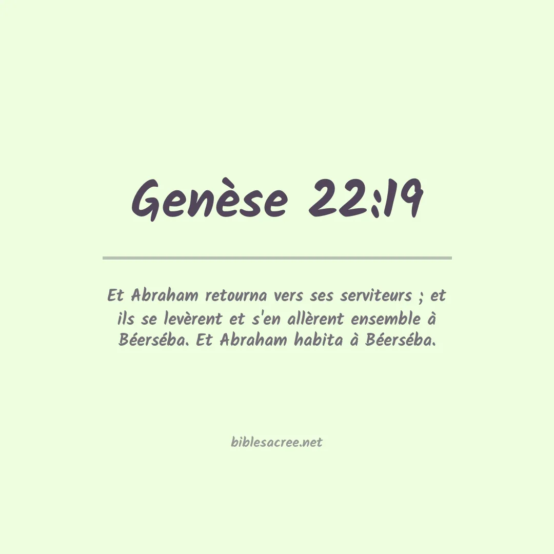 Genèse - 22:19
