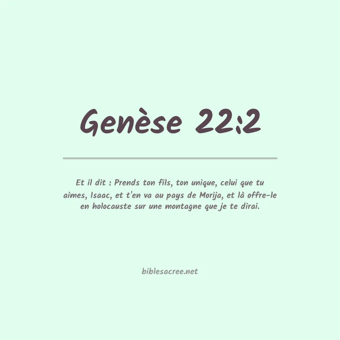 Genèse - 22:2