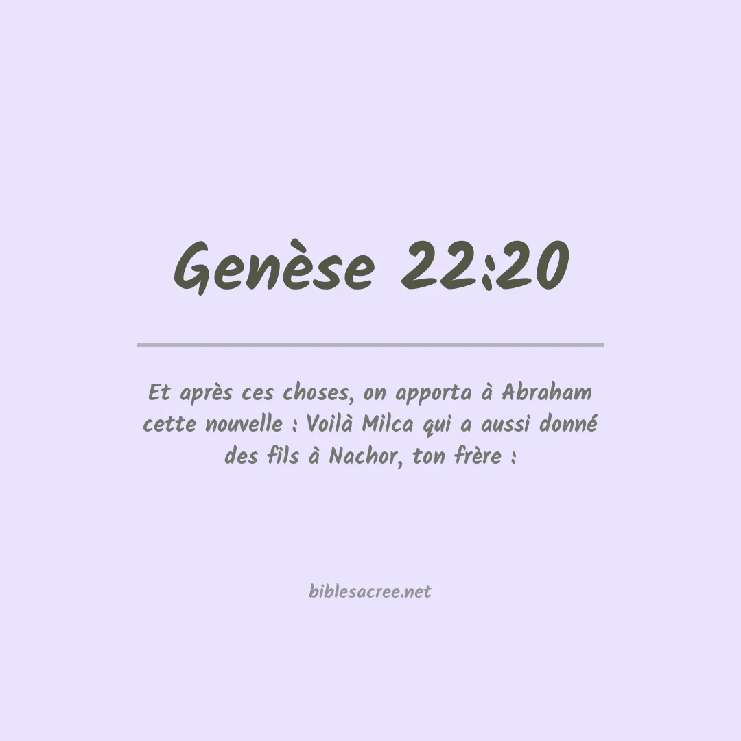 Genèse - 22:20