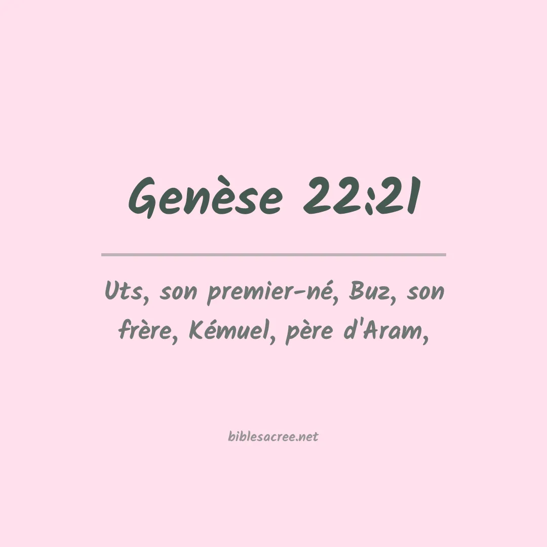 Genèse - 22:21