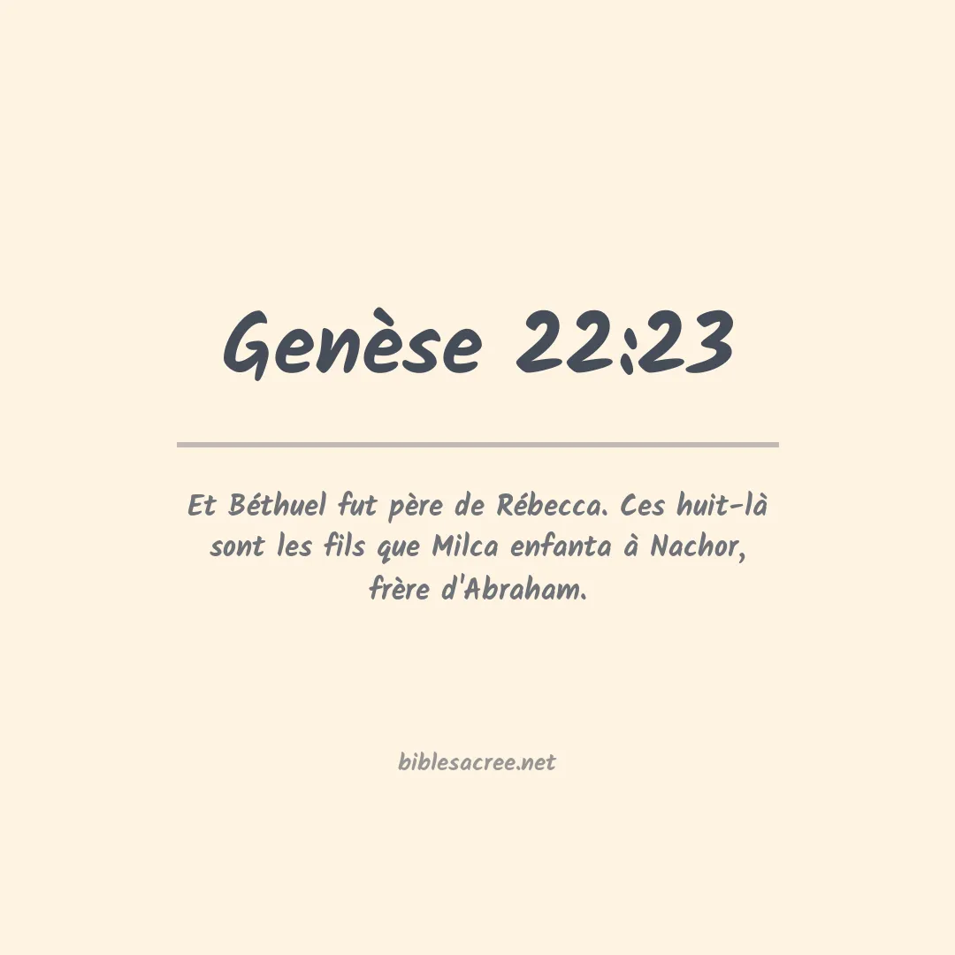 Genèse - 22:23