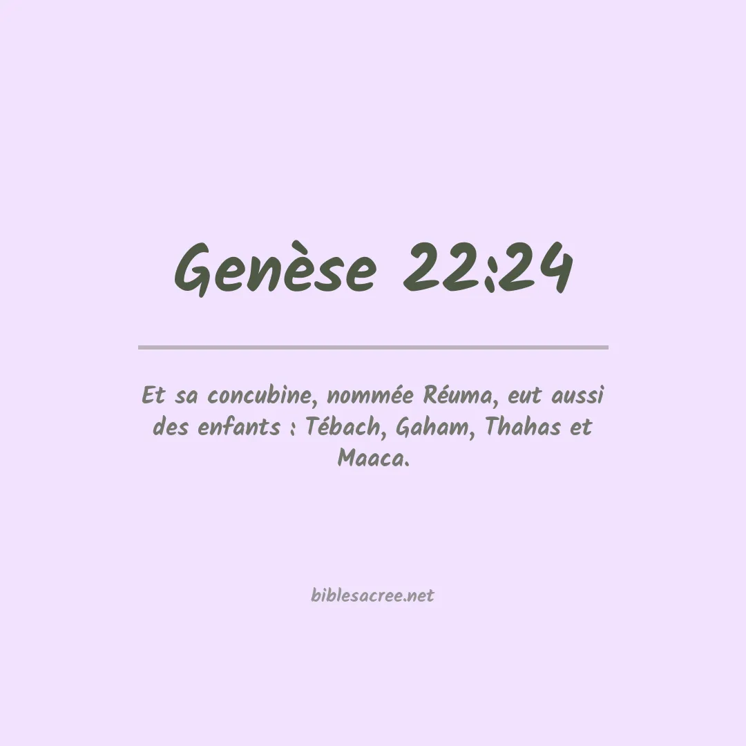 Genèse - 22:24