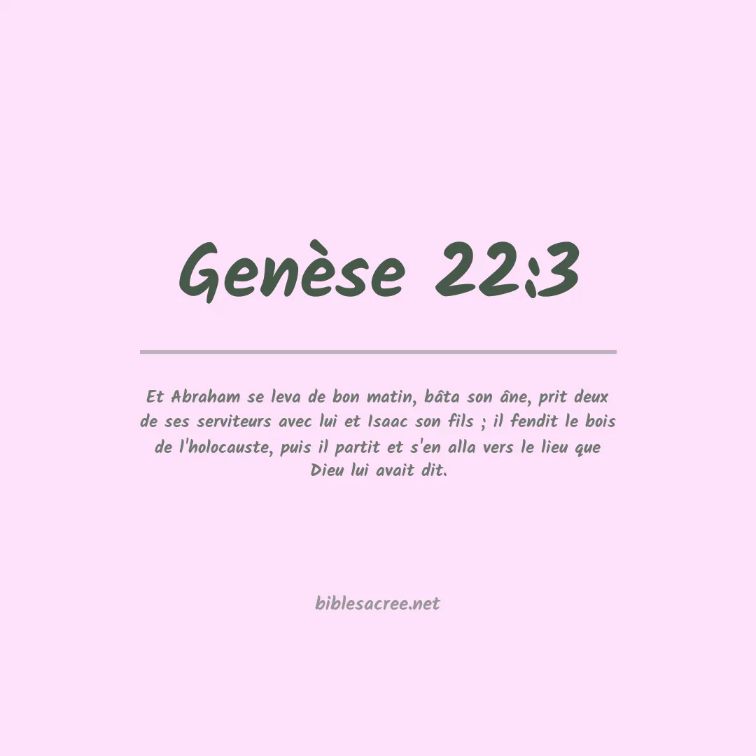 Genèse - 22:3