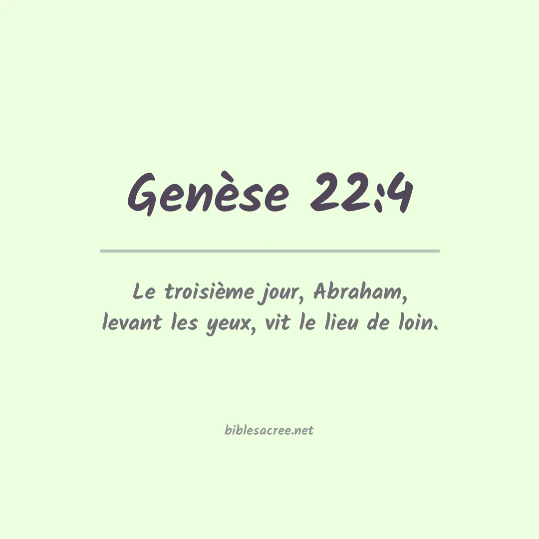 Genèse - 22:4