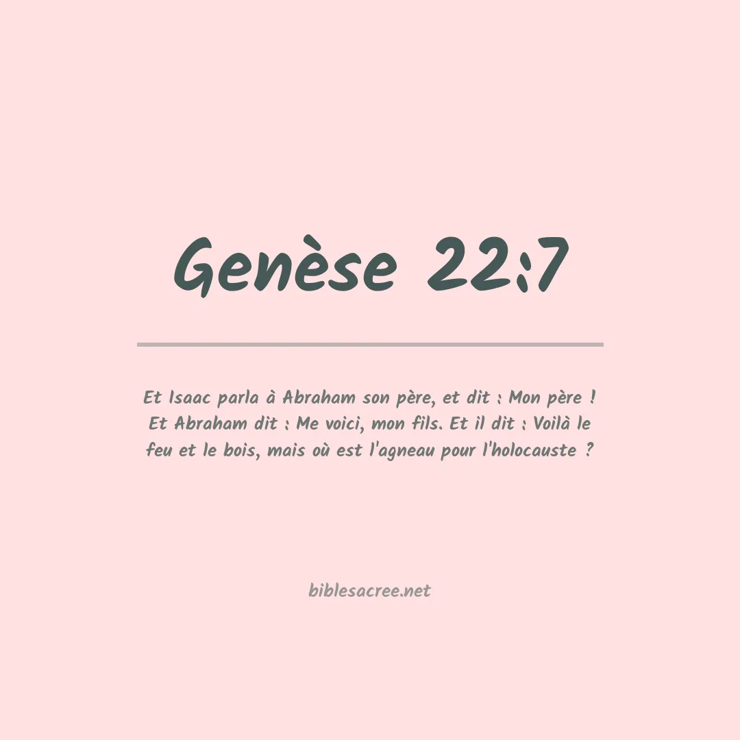 Genèse - 22:7