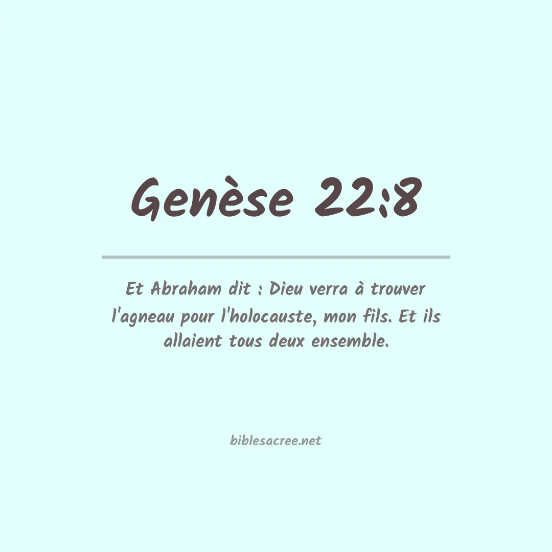 Genèse - 22:8