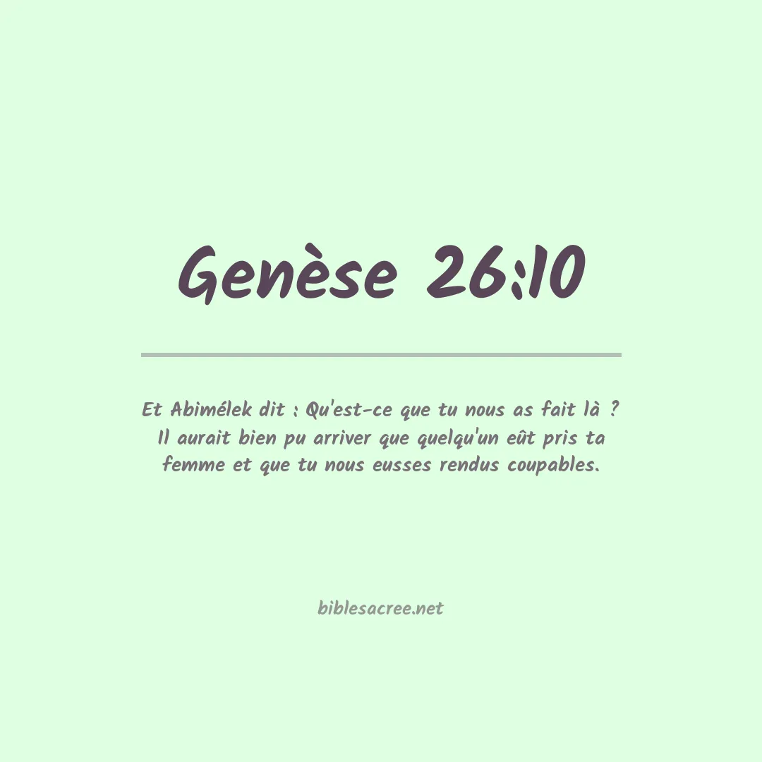Genèse - 26:10
