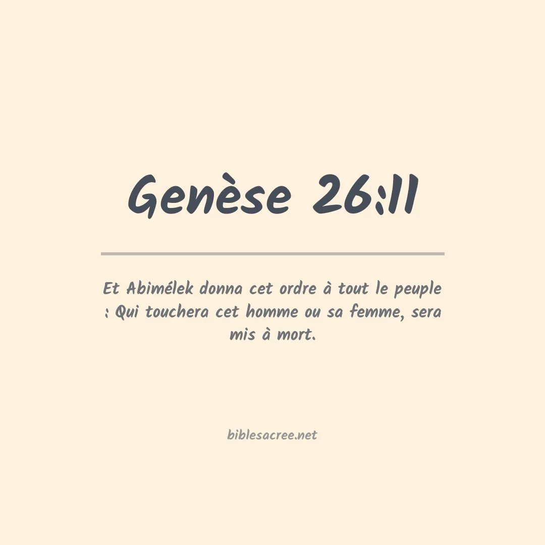 Genèse - 26:11