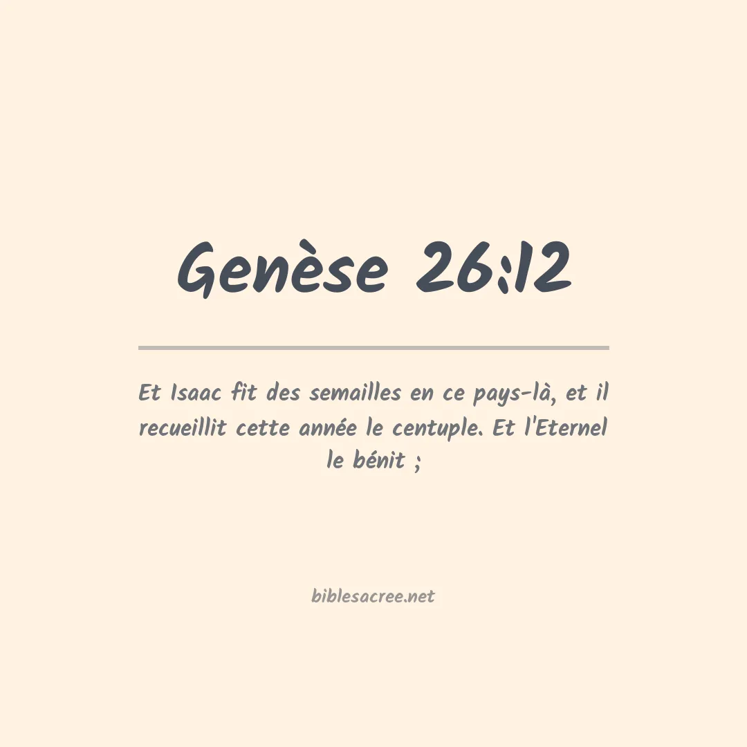 Genèse - 26:12