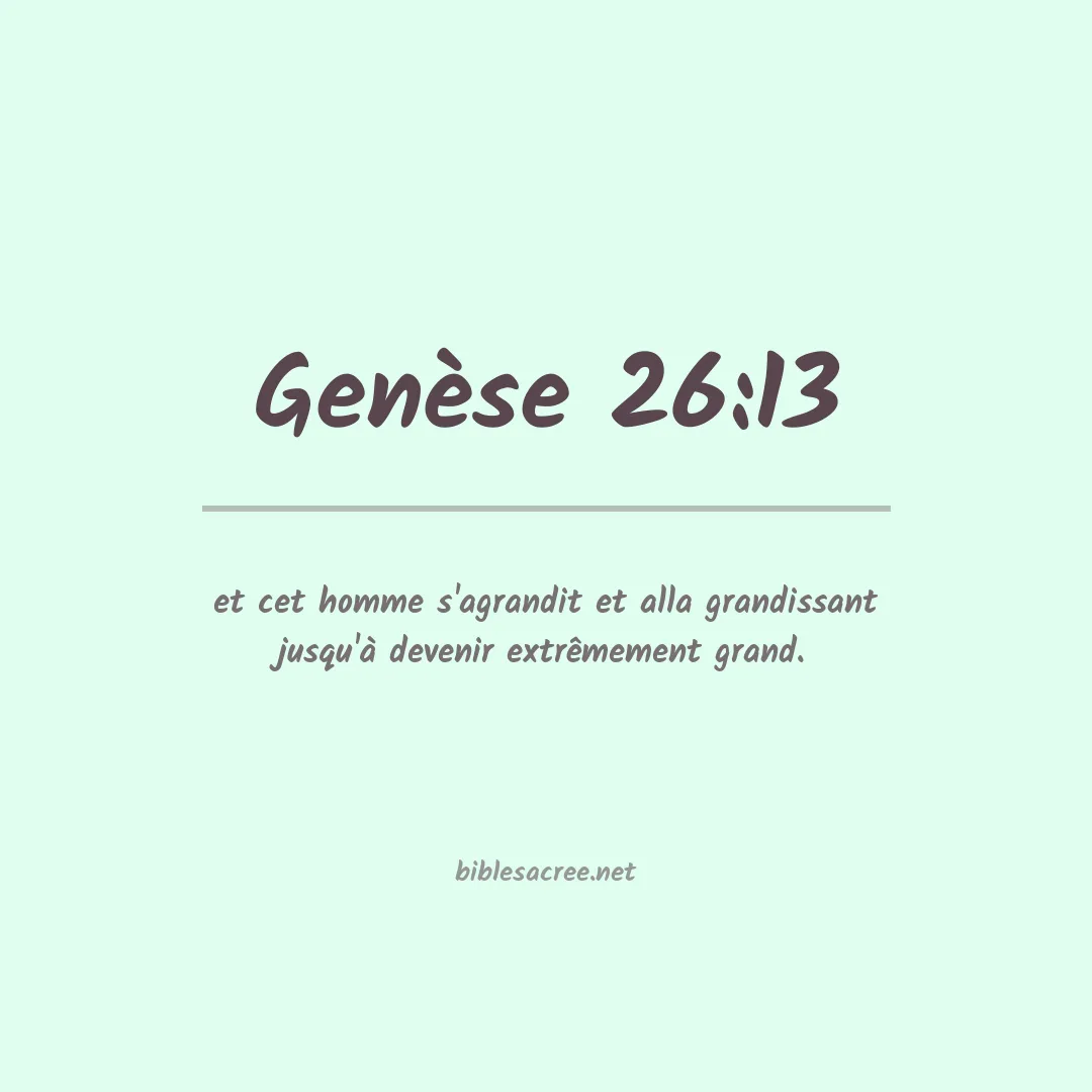 Genèse - 26:13