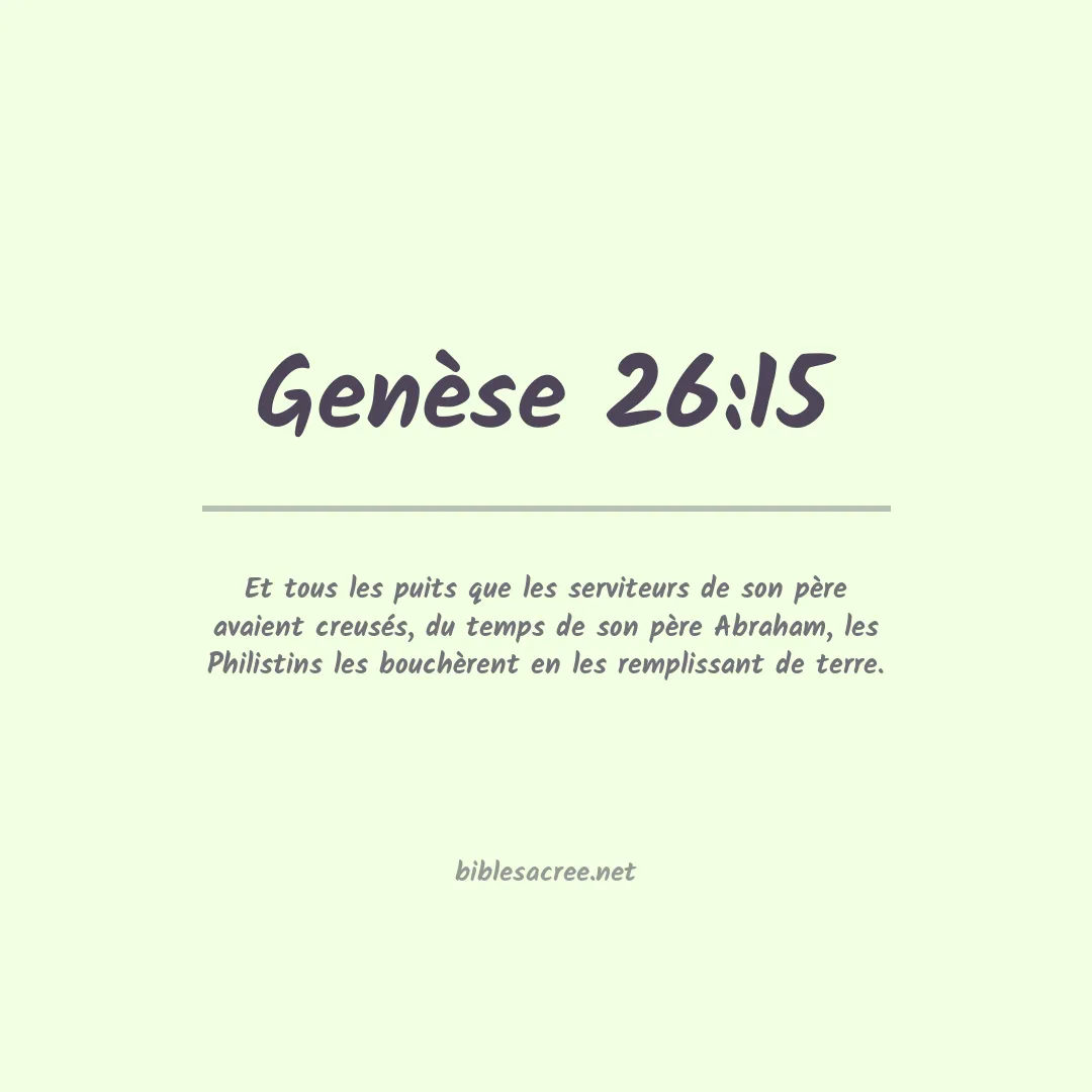 Genèse - 26:15