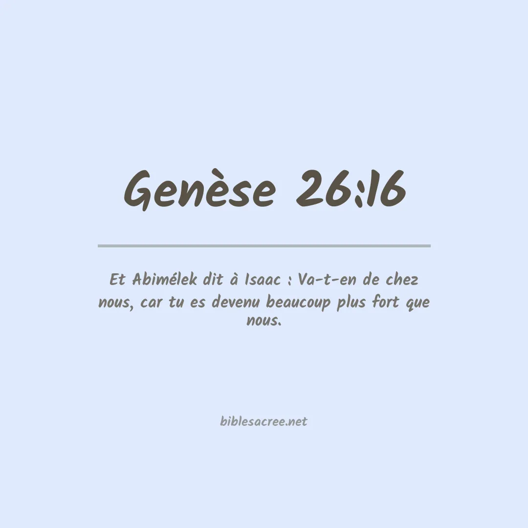 Genèse - 26:16