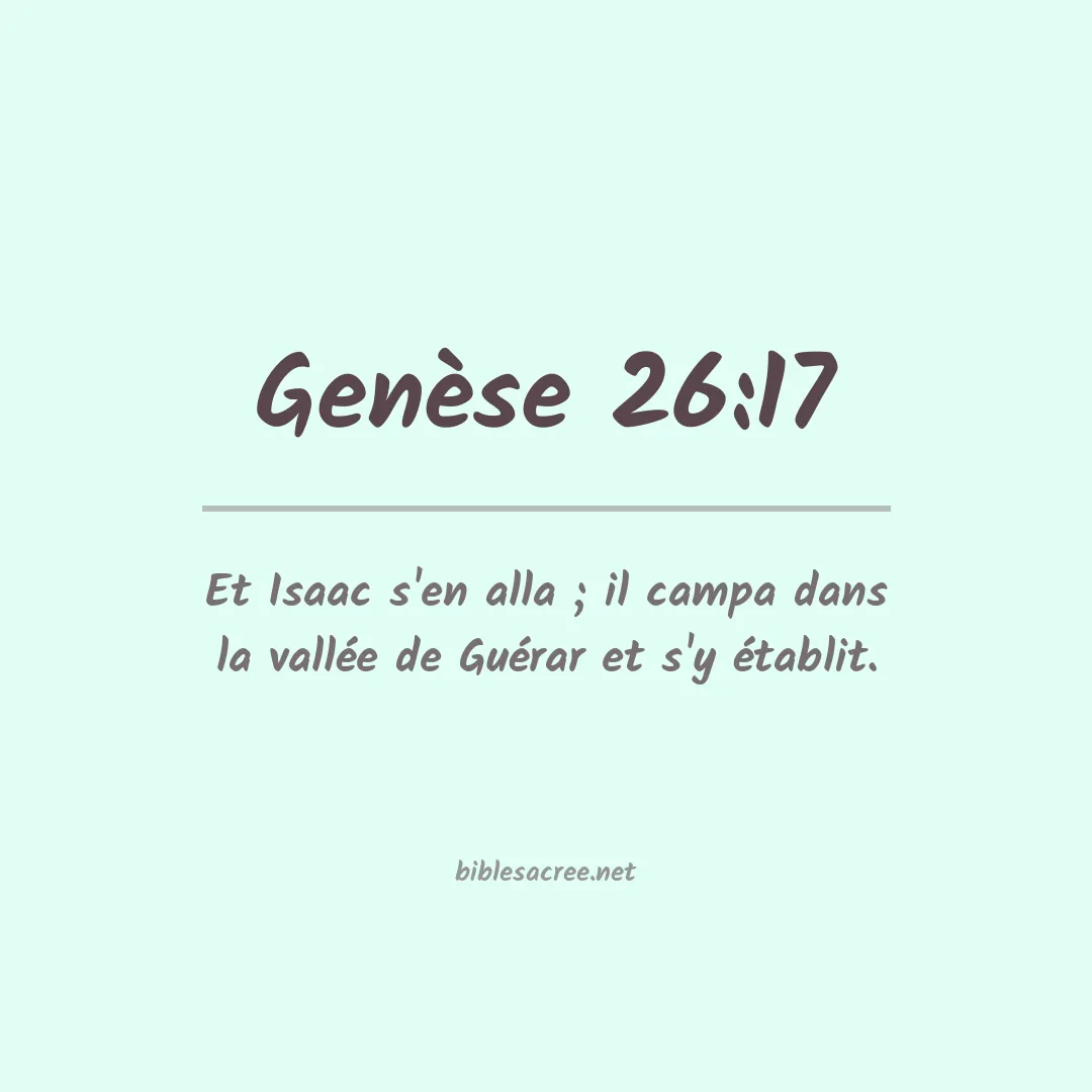 Genèse - 26:17