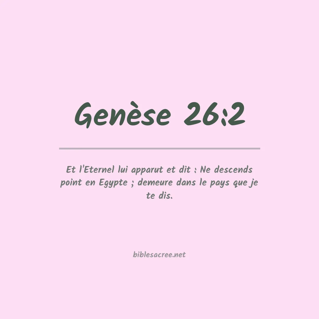 Genèse - 26:2