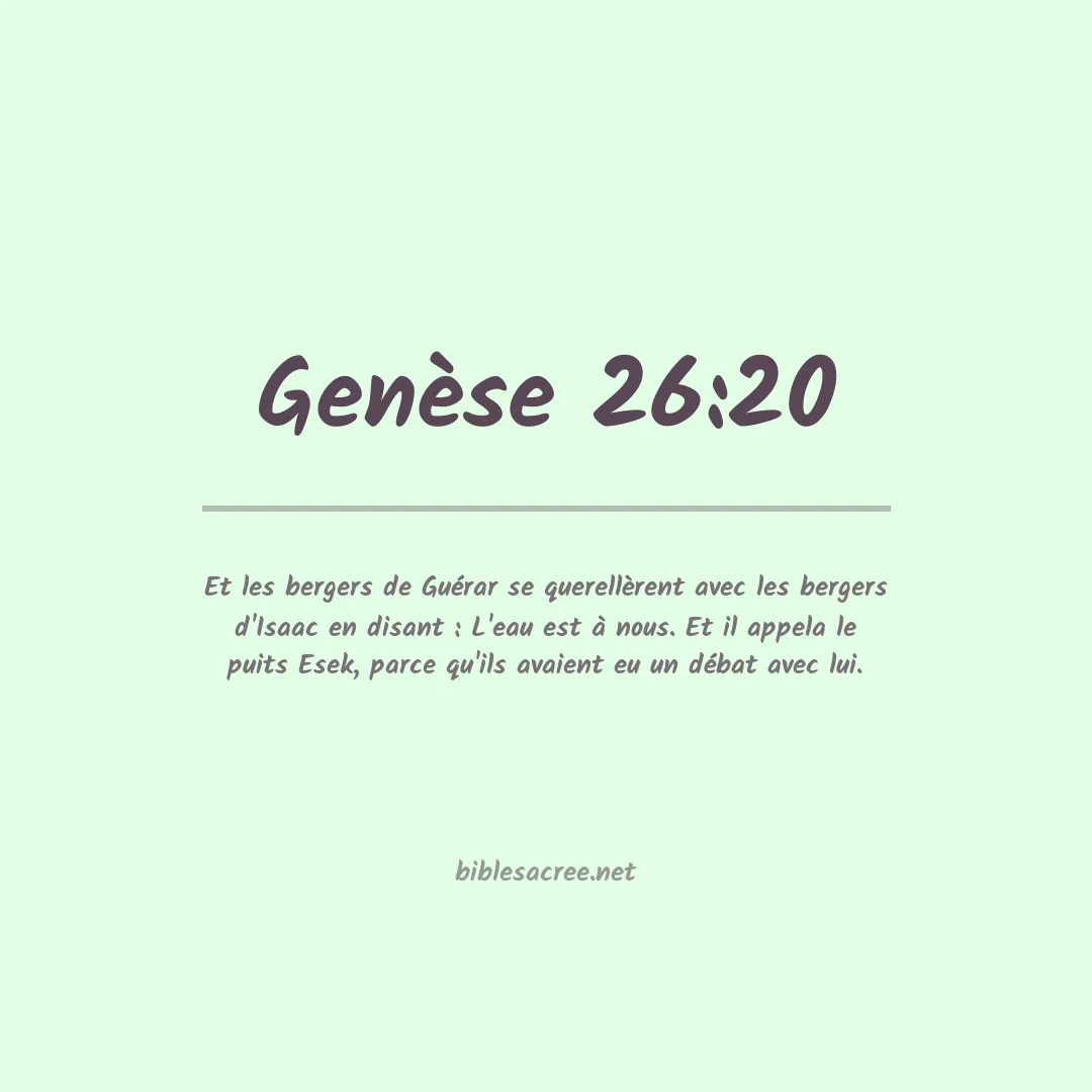 Genèse - 26:20